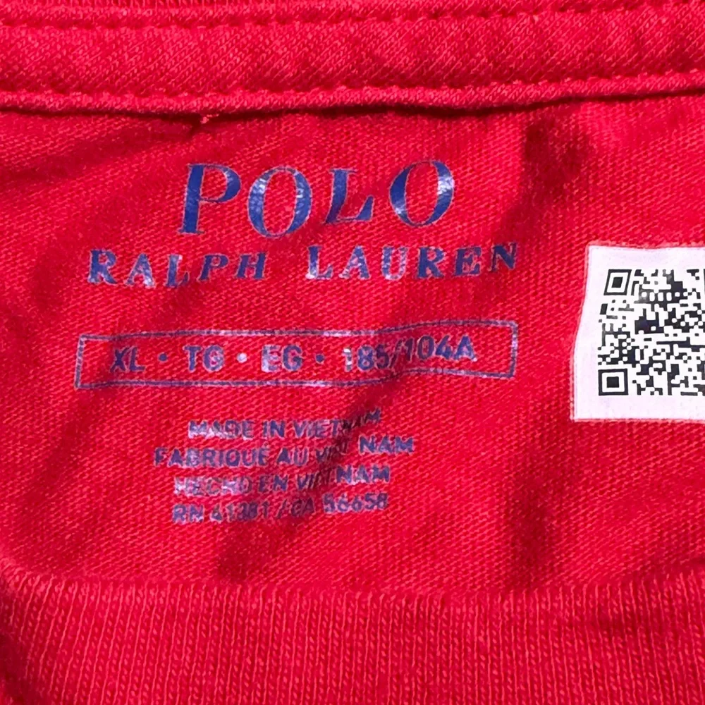 Polo Ralph Lauren,‎ red short sleeve T-shirt blue pony logo size XL
